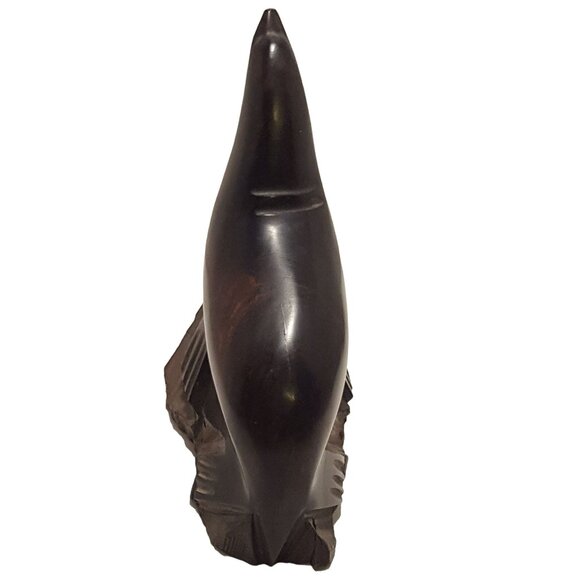 Vintage Iron Wood Hand Carved Folk Art Sculpture Sea Lion Seal MCM Modernist - Picture 5 of 8